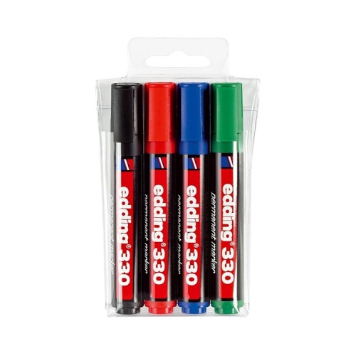 edding-330/4 S Permanent Marker A8 Set